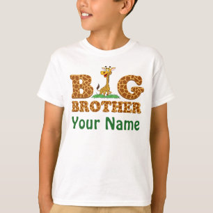 Aangepast met Jouw naam Giraffe Big Brother T-shirt