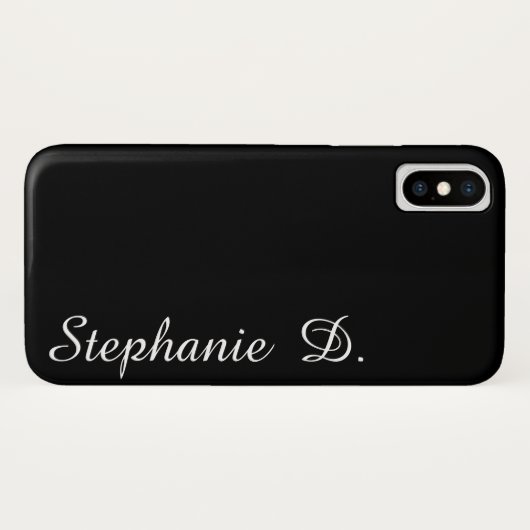 aangepast met naamzwarte iphonecase Case-Mate iPhone case (Achterkant (horizontaal))