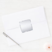 Aangepast Metallic Zilver Zwart Blanco Sjabloon Vierkante Sticker (Envelop)