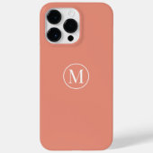 Aangepast minimaal Elegant Monogram Sinaasappel Pe Case-Mate iPhone Case (Achterkant)