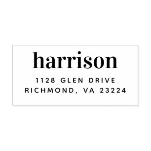 Aangepast minimaal modern retouradres 	rubberstempel