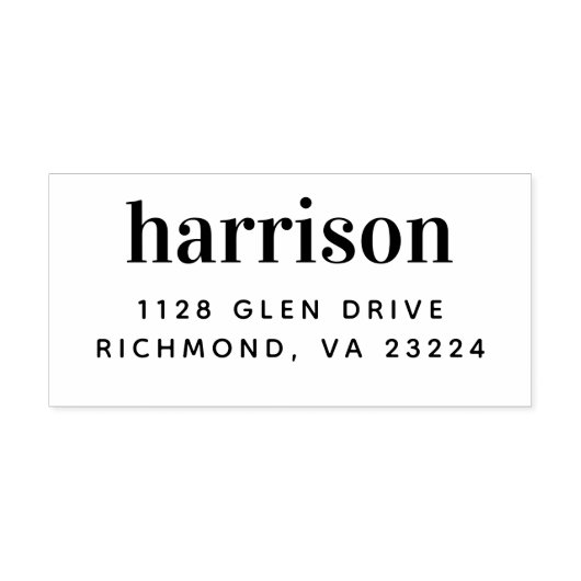 Aangepast minimaal modern retouradres 	rubberstempel (Afrduk)