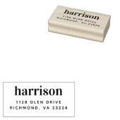 Aangepast minimaal modern retouradres 	rubberstempel (Gestempeld)