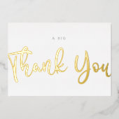 Aangepast, minimaal modern script wit, veel dank folie feestdagenkaart (Voorkant)