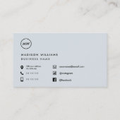 Aangepast minimaal monogram Visitekaartje (Achterkant)