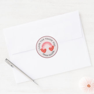 Aangepast Minimaal Rond Naam- en Berichtontwerp Ronde Sticker