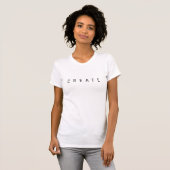 Aangepast minimalistisch CREËER Tekst wit T-shirt (Voorkant volledig)
