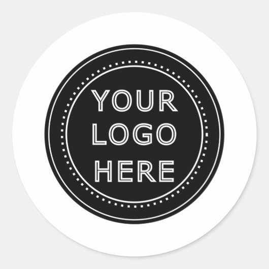Aangepast minimalistisch, eenvoudig & modern ronde sticker (Voorkant)