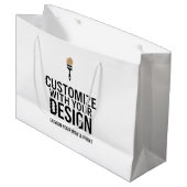 Aangepast Minimalistisch Gepersonaliseerd Bedrijfs Groot Cadeauzakje (Voorkant Gekanteld)