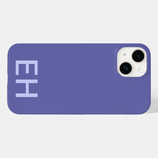 Aangepast minimalistisch monochroomperiwinkle mono Case-Mate iPhone case (Achterkant (horizontaal))