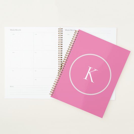 Aangepast minimalistisch monogram planner (Display)