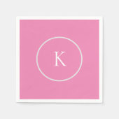 Aangepast minimalistisch monogram servet (Voorkant)