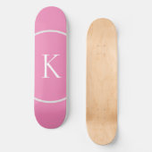 Aangepast minimalistisch monogram skateboard (Voorkant)