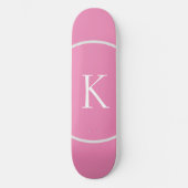 Aangepast minimalistisch monogram skateboard (Voorkant)