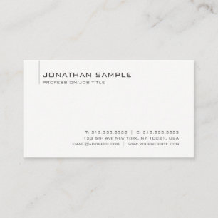 Aangepast minimalistisch voor moderne professionel visitekaartje