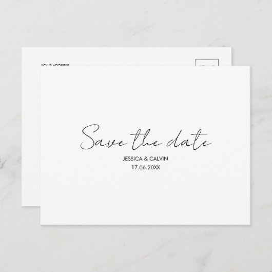 Aangepast minimum om het Briefkaart voor datumbrui (Voorkant / Achterkant)