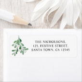 Aangepast Mistletoe Return-adres Etiket (Insitu)