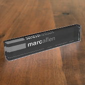 Aangepast modern 519 (grijs) naambordje (Zijkant)