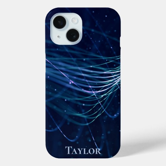Aangepast modern Abstract blauw Case-Mate iPhone Case (Achterkant)