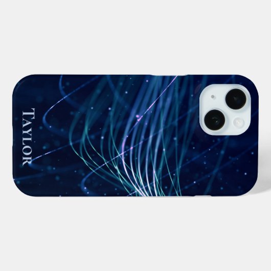 Aangepast modern Abstract blauw Case-Mate iPhone Case (Achterkant (horizontaal))