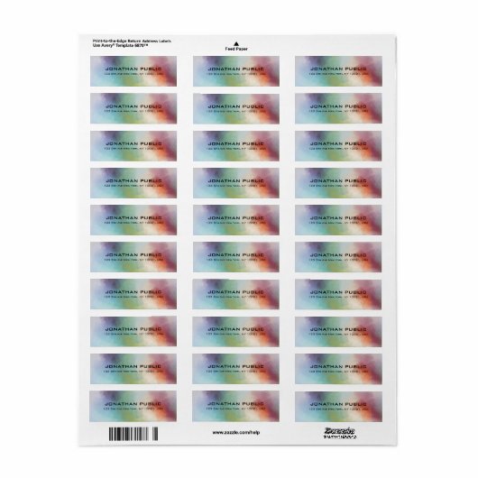 Aangepast modern Abstract elegant Etiket (Full Sheet)