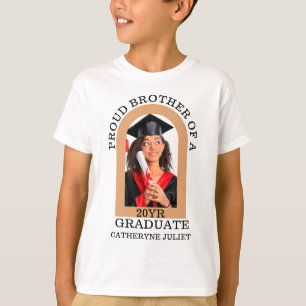 Aangepast modern afstuderen Foto met trots broertj T-shirt