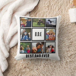 Aangepast modern BDE Beste pap ooit 8 Foto collage Kussen