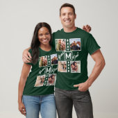Aangepast modern bonus pa Stepdad 4 Foto Collage T-shirt (Unisex)