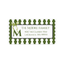 Aangepast modern cottage groene streep retouradres