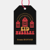 Aangepast modern Eid Mubarak Cute Eid Gift Label Cadeaulabel (Achterkant)