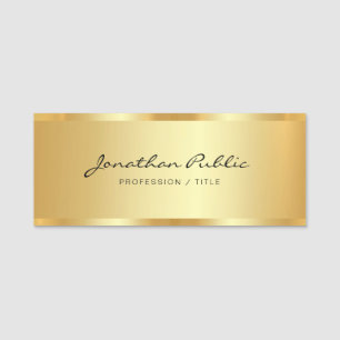 Aangepast modern elegant kalligrafie schrift goud naamplaatje
