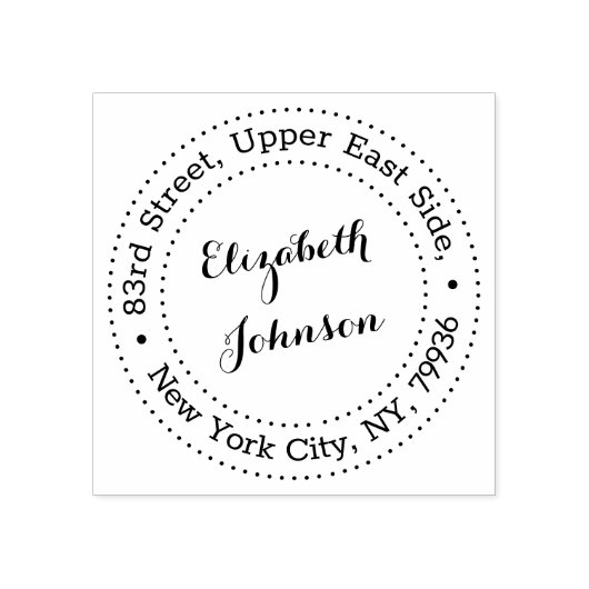 Aangepast modern Elegant Name Return-adres Rubberstempel (Afrduk)