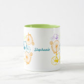 Aangepast modern fietsenneonpatroon mok (Midden)