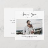 Aangepast modern fotohuwelijk bedankkaart (Voorkant / Achterkant)