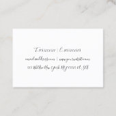 Aangepast modern handgeschreven script, eenvoudig visitekaartje (Achterkant)