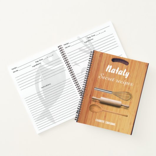 Aangepast modern houtendesign, eenvoudig elegant r notitieboek (Binnen)