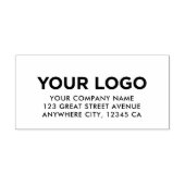 Aangepast modern inline bedrijfslogo retouradres 	rubberstempel (Afrduk)