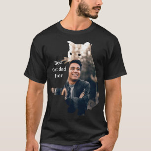 Aangepast modern, leuk fotosjabloon voor katten T- T-shirt