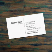 Aangepast modern minimalistisch, donkergrijs, visitekaartje