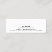 Aangepast, modern, minimalistisch, eenvoudig wit mini visitekaartje (Achterkant)