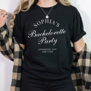 Aangepast modern minimalistisch script vrijgezelle t-shirt