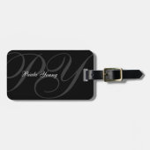 Aangepast modern Monogram 2 Bagagelabel (Voorkant horizontaal)