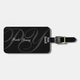 Aangepast modern Monogram 2 Bagagelabel