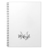 Aangepast modern monogram notitieboek (Voorkant)