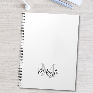 Aangepast modern monogram notitieboek