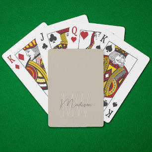 Aangepast modern monogram pokerkaarten