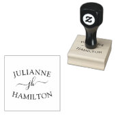Aangepast modern monogram 	rubberstempel (Gestempeld)
