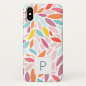 Aangepast modern mozaïekmonogram Blauwgroen roze Case-Mate iPhone Case (Achterkant)