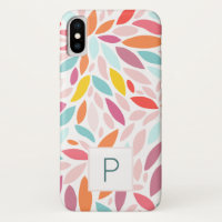 Aangepast modern mozaïekmonogram Blauwgroen roze