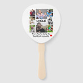 Aangepast modern Oom 8 Foto Collage Handwaaier (Achterkant)